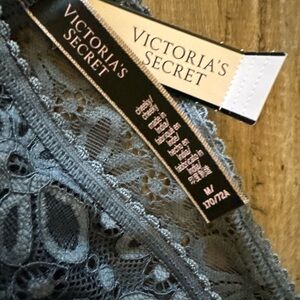 Victoria's Secret Floral Lace  Cheeky Panties in Gray